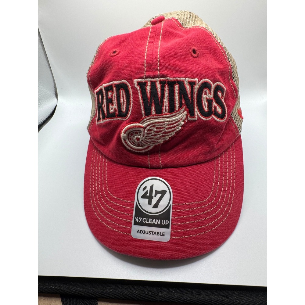 Detroit Red Wings 47 Brand Clean Up Adjustable OSFA Trucker‎ Hat NHL